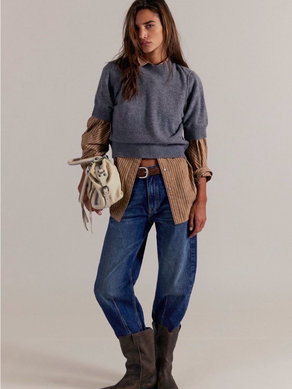 Free People Backstage Relaxed Slouchy Cropped Jeans